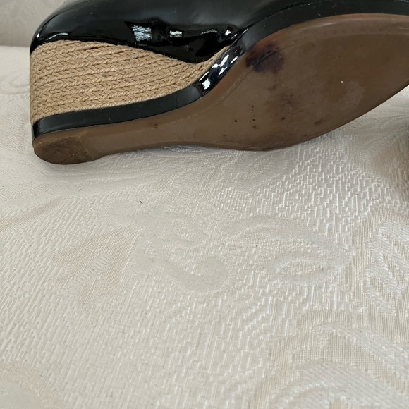 Prada Black Patent Leather Open Wedges-Great Condition - Picture 8 of 9